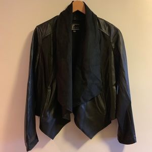 Kut from the Cloth Faux Leather Drape Jacket.